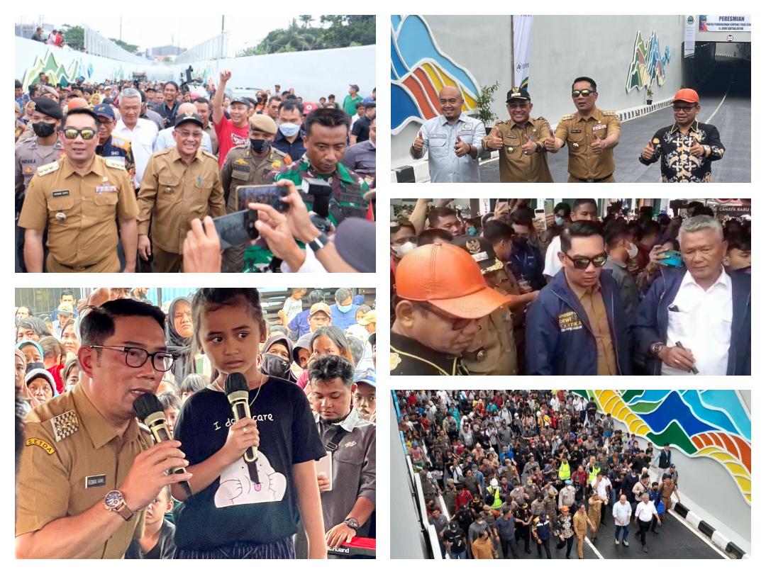 Kolaborasi Pemprov Jabar dan Pemkot Depok, Ridwan Kamil Resmikan Underpass Dewi Sartika