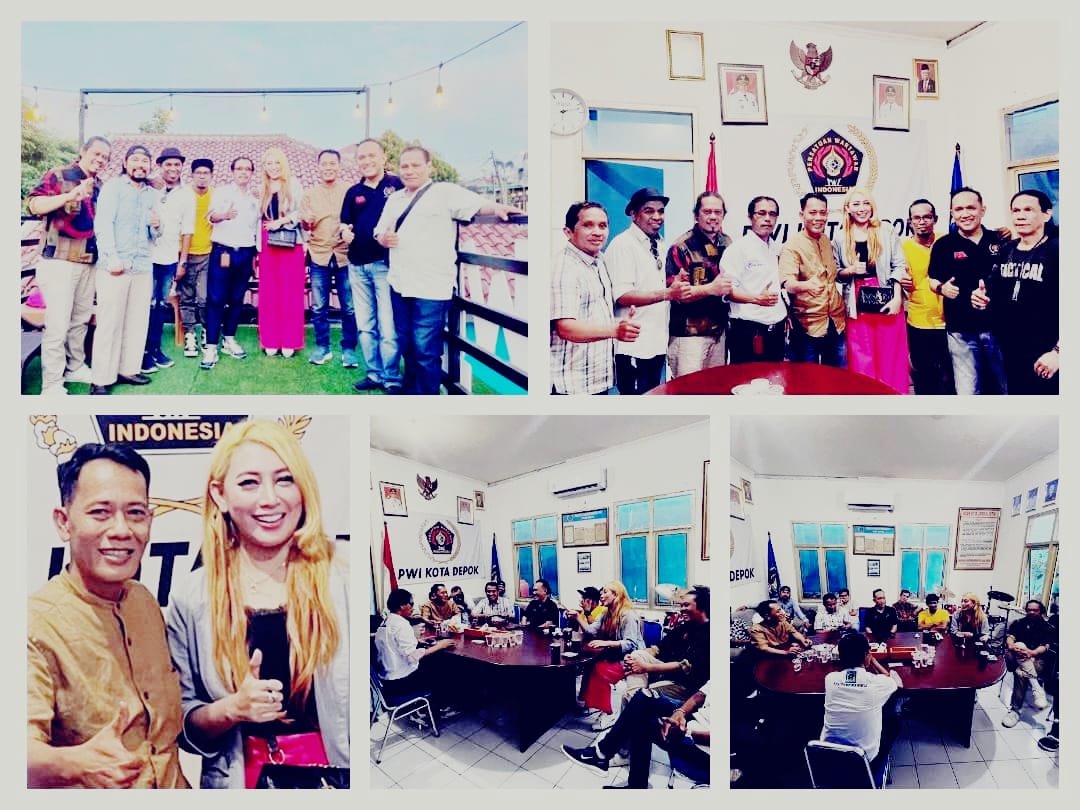 Vista Putri Diskusi Bersama PWI Depok dan Ajak Wartawan Berdendang